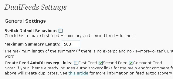 Dual Feeds